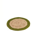 Individual Fique Moreno Y Verde 38 Cm