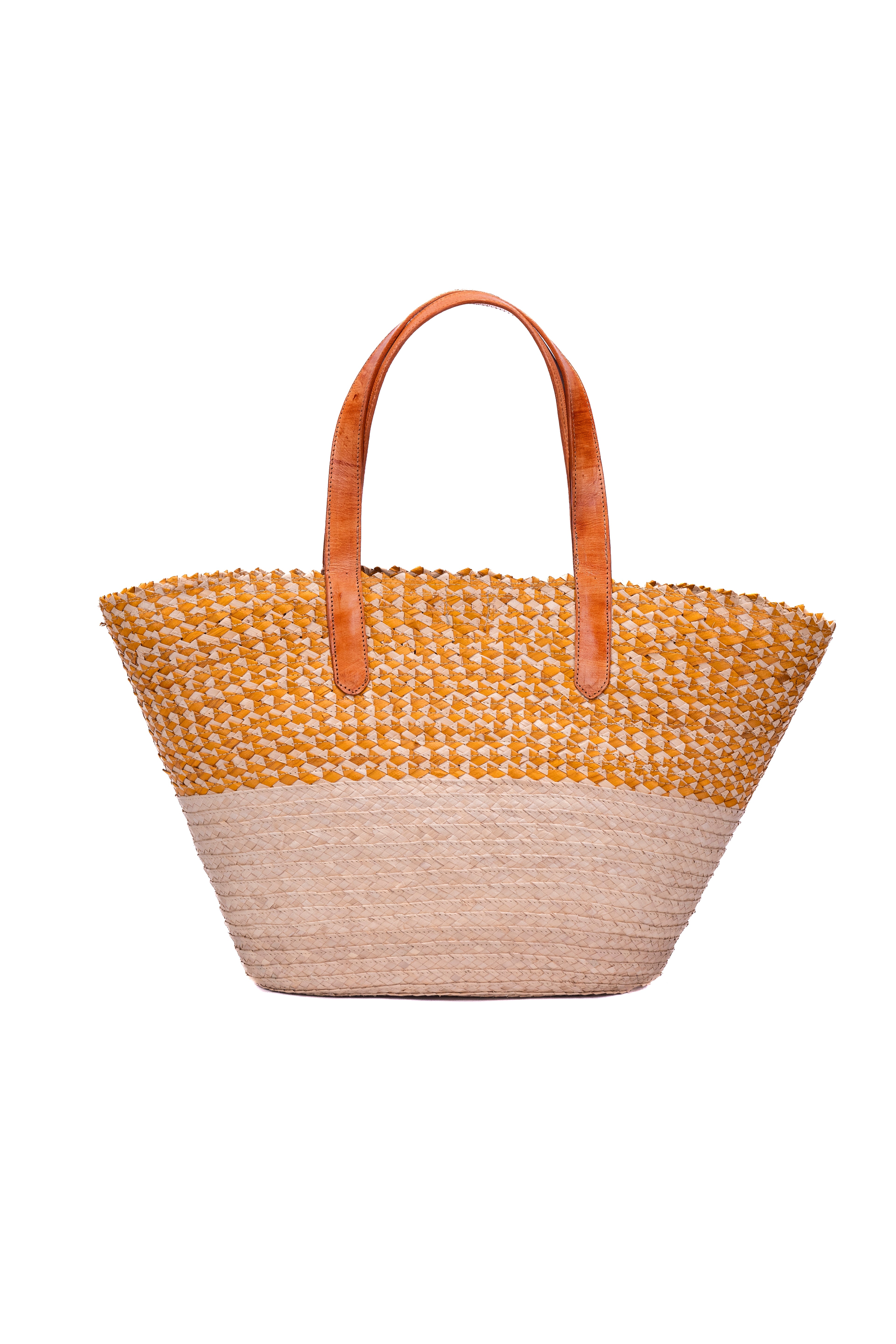 Bolso Canasto Pico Mostaza Mitad
