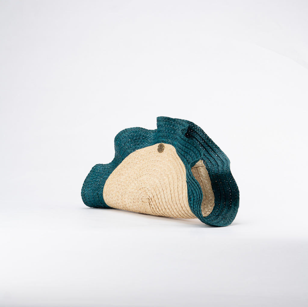 Clutch Olas Turquesa Pequeño
